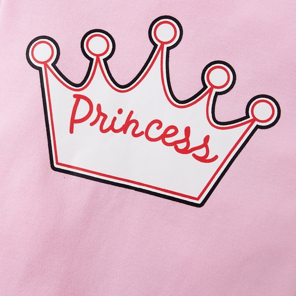 NWOT Baby Girl Princess Crown Graphic Jumpsuit. Size: 6-9 M Color: Pink - Picture 5 of 7